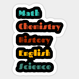 subject labels Sticker